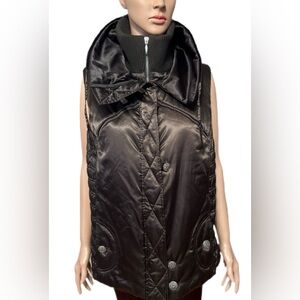 Lane Bryant Womens Vest  Size 14/16 Brown Chocolate Quilted Puffer Vest Winter